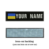 HULIANFU National Flag 10X2.5cm Embroidery Custom Name Text Patch Stripes Badge Iron On Or Sew On Or Velcros Patches For