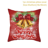 HULIANFU Merry Christmas Cushion Cover Ornaments Christmas Decoration For Home Cristmas Decor Noel Navidad New Year Gift 2023 Xmas Natal