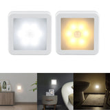 HULIANFU Motion Sensor LED Night Light Smart USB charging Battery Operated  WC Bedside Lamp For Room Hallway Pathway Toilet Home Lighting