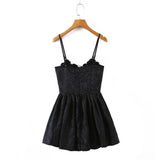 hulianfu  Evening party dresses for women  Summer clothes sexy off shoulder dress elegant vintage embroidered dress mini black