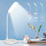 HULIANFU LED Table Lamp USB Rechargeable Dimmable Desk Reading Light Foldable Rotatable Touch Switch Study Work Bedroom Table Lamps