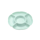 HULIANFU Multi-function Plastic Fruit Plate Dessert Tray Plate Snack Dish 6 Compartments High Quality