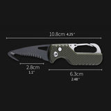 HULIANFU Portable Multifunctional Express Parcel Knife, Keychain, Serrated Hook, Carry-on Unpacking, Emergency Survival Tool Box Opener