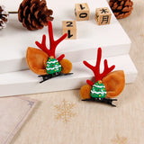 HULIANFU  1/2pcs Cute Deer Ear Hairpins Christmas Barrettes Hair Decorationd Beautiful Deer Antlers Hair Clips Hair Accessories Girls Gift