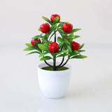 HULIANFU Mini Artificial Aloe Plants Bonsai Small Simulated Tree Pot Plants Fake Flowers Office Table Potted Ornaments Home Garden Decor