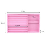 HULIANFU Velvet Jewelry Display Tray Case Hot Sales Stackable Exquisite Jewellery Holder Portable Ring Earrings Necklace Organizer Box