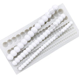 HULIANFU Pearl Rope Wave Flower Gemstone Shape Cake Side Lace Silicone Sugarcraft Mold Fondant Cake Decorating Tools