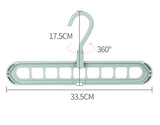 HULIANFU Multi-port Rack Support Hangers Clothes Drying Rack Multifunction Plastic Storage Hangers Clothes Organizer Space Saving Hanger