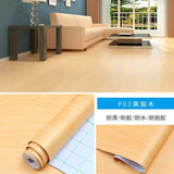 HULIANFU  PVC Non-slip Self-adhesive Floor Stickers Living Room Bedroom Wood Grain Waterproof Floor Stickers Slip Wear-resistant Wallpaper
