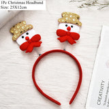 HULIANFU 2023 LuanQI Christmas Headbands for Children Adult Hair Band Red Christmas Santa Claus Snowman Antlers Headband Xmas Decoration Gifts