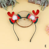 HULIANFU 2023 Christmas Headbands Santa Tree Elk Antlers Headband Kids Adult Headwear Reindeer Ornaments Christmas Decor Party Cosplay Gifts
