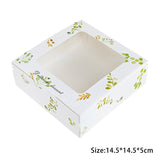 HULIANFU StoBag 5pcs Egg Yolk Crisp Cookie Baking Packing Box Donuts Chocolate Gift Clear Window Birthday Christmas Event &amp; Party Favors