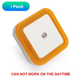 HULIANFU LED Night Light Mini Light Sensor Control 110V 220V EU US Plug Nightlight Lamp For Children Kids Living Room Bedroom Lighting