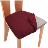 HULIANFU Removable Dining Chair Seat Cover Jacquard Dining Chair Covers Stretch Seat Cushion Slipcover for Dining Room Kitchen Chairs
