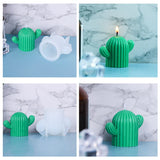 HULIANFU Mini Cactus Shape Candle Silicone Mold Handmade DIY Desktop Decoration Gypsum Epoxy Resin Aromatherapy Candle Silicone Mould