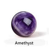 HULIANFU Natural Stone Quartz Polished Crystal Ball Energy Reiki Healing Gift Home Decor Chakra Feng Shui Ornament Mineral Specimen Balll