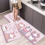 HULIANFU Modern Kitchen Mat Home Entrance Doormat Hallway Bedroom Living Room Decoration Floor Carpet Balcony Bathroom Anti-Slip Long Rug