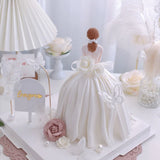 HULIANFU New Back Silk Gauze Skirt Happy Mothers Day Cake Topper Girl Birthday Cake Decoration Party Supplies Cake Decorating Tools