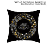 HULIANFU Merry Christmas Cushion Cover Ornaments Christmas Decoration For Home Cristmas Decor Noel Navidad New Year Gift 2023 Xmas Natal