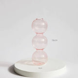 HULIANFU Nordic Creative Glass Bubble Vase Flower Arrangement Spherical Art Flower Ornaments Vases Decoration Home Birthday Gift