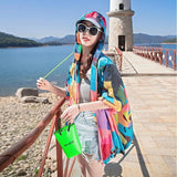Hulianfu Female Summer New Camouflage Thin Sun Protection Clothing Women Short Anti-Ultraviolet Korean Sun Protection Clothing