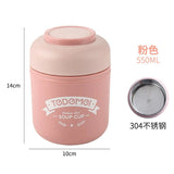 HULIANFU Mini Thermal Lunch Box Food Container with Spoon Stainless Steel Vaccum Cup Soup Cup Insulated Lunch Box taza desayuno portatil