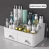 HULIANFU Large Capacity Drawer Make Up Organizer Bathroom Makeup Storage Box Women Skin Care Dressing Table Cosmetic Lipstick Beauty Case