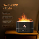 HULIANFU Portable aroma diffuser Simulation Flame USB Ultrasonic Humidifier Home Office Air Humidifier Aromatherapy Flame Lamp Difusor