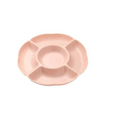 HULIANFU Multi-function Plastic Fruit Plate Dessert Tray Plate Snack Dish 6 Compartments High Quality