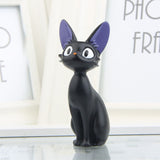 HULIANFU Lovely Cartoon Big Black Cat White Cat Model Figurines Decoration Desk Decor DIY Crafts Garden Home Office Ornament Miniatures