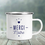 HULIANFU Merci Maître Print Mugs Creative Coffee Cups Drinks Water Milk Tea Cup Enamel Mug School Home Handle Drinkware Best Teacher Gift