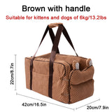 HULIANFU Portable Pet Dog Car Seat Central Control Nonslip Dog Carriers Safe Car Armrest Box Booster Kennel Bed For Small Cat Dog Travel