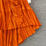 hulianfu Holiday Style Ankle Length Long Dresses Women  Spring New V Neck Puff Sleeve Lace Elegant Evening Party Summer Dress
