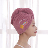 HULIANFU Women Girl  Microfiber Shower Towel Quick Hair Drying Cap Soft Bath Hats Skin Friendly Water Absorption Bathroom Hooded Towels
