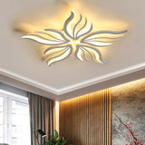 HULIANFU Modern LED Ceiling Lights Dimmable Bedroom Chandelier Lamp Flower-Shape Design With Remote Control Study Hotel Ceiling Lamps