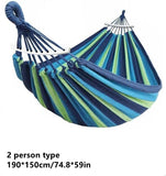 HULIANFU Outdoor Hammock Portable Garden Hammock Sports Home Travel Camping Swing Canvas Stripe Hang Bed Hammock Double Single People
