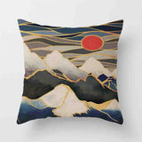 HULIANFU New Japanese Geometric Peak Encrypted Linen Cushion Cover Pillow Cover