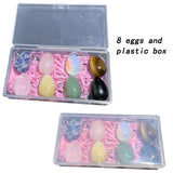 HULIANFU Natural Crystal Stone Egg Polished Agate Quartz Obsidian Minerale Jewelry Transfer Home Decoration Healing Craft DIY Gift Toy
