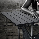 HULIANFU New Outdoor Folding Table Chair Camping Aluminium Alloy BBQ Picnic Table Waterproof Durable Folding Table Desk