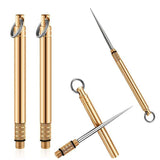 HULIANFU Titanium Outdoor Edc Portable Multi-Purpose Toothpick Bottle Fruit Fork Camping Tool Toothpick Tube Is More Durable Than Floss