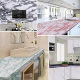 HULIANFU 2023 Marble Wallpaper Rolls for Kitchen Furniture Refurbish Room Decor Wall Decorative Vinyl Self Adhesive Wall Stickers Home Decor