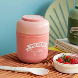 HULIANFU Mini Thermal Lunch Box Food Container with Spoon Stainless Steel Vaccum Cup Soup Cup Insulated Lunch Box taza desayuno portatil