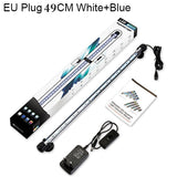 HULIANFU Waterproof LED Aquarium Lights Fish Tank Light Bar Blue/White 19/29/39/49CM Submersible Underwater Clip Lamp Aquatic Decor EU