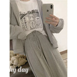 Gray Joggers Sweatpants Women Harajuku Streetwear High Waist Harem Wide Leg Pants Korean Casual Loose Sports Trousers New