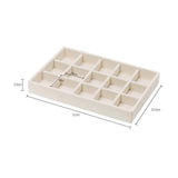 HULIANFU Velvet Jewelry Display Tray Case Hot Sales Stackable Exquisite Jewellery Holder Portable Ring Earrings Necklace Organizer Box