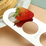 HULIANFU Stainless Steel Spaghetti Ruler Pasta Measuring Device Spaghetti Kitchen Gadget 4-hole Rice Noodle Measuring Device Pasta Cutter