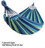 HULIANFU Outdoor Hammock Portable Garden Hammock Sports Home Travel Camping Swing Canvas Stripe Hang Bed Hammock Double Single People