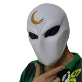 HULIANFU Super Hero Moon Knight Cosplay Costume Latex Masks Helmet Masquerade Halloween Accessories Party Costume Weapon Props