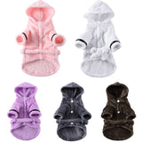 HULIANFU Pet Dog Towel Pajama with Hood Thickened Luxury Soft Cotton Hooded Bathrobe Quick Drying and Super Absorbent Dog Bath Towel