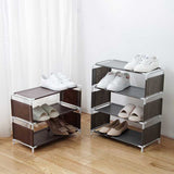 HULIANFU Multi-storey Shoe Rack Multi-functional Organizer Household Cloth Storage Rack Easy To Assemble Dormitory Provincial Space Rack